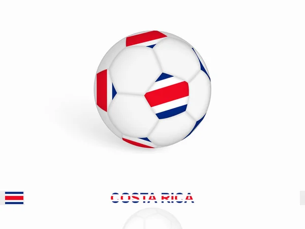 Ballon Football Avec Drapeau Costa Rica Équipement Sportif Football — Image vectorielle