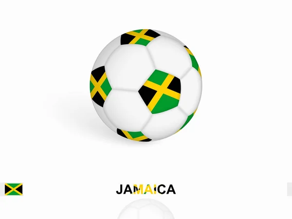 Bola Futebol Com Bandeira Jamaica Equipamento Desportivo Futebol — Vetor de Stock