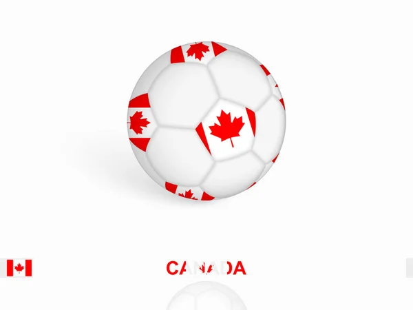 Футбольный Мяч Флагом Канады Футбольное Оборудование — стоковый вектор