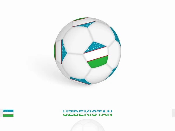 Fußball Mit Usbekischer Flagge Sportausrüstung — Stockvektor