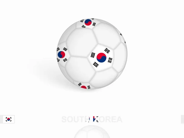Piłka Nożna Flagą Korei Południowej Sprzęt Sportowy Piłki Nożnej — Wektor stockowy