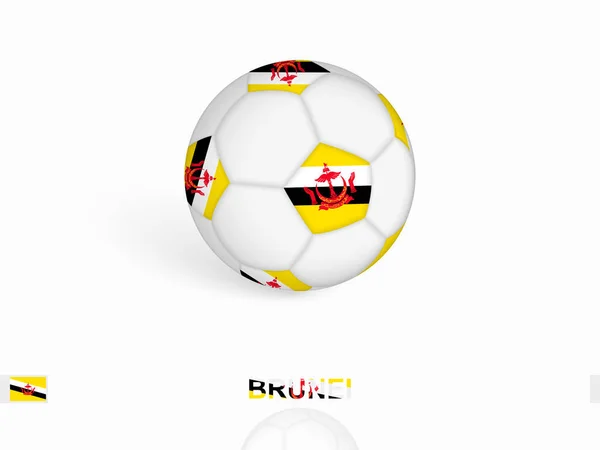 Voetbal Met Brunei Vlag Voetbal Sportuitrusting — Stockvector