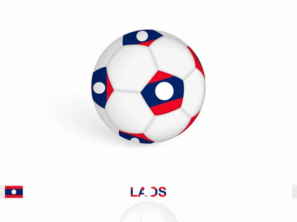 Ballon Football Avec Drapeau Laos Équipement Sportif Football — Image vectorielle