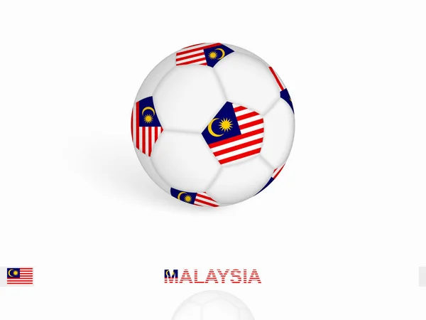 Soccer Ball Malaysia Flag Football Sport Equipment — Stock Vector