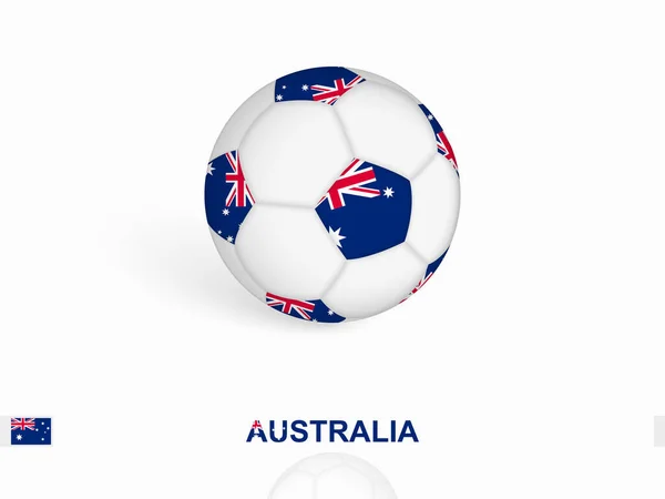 Fotbalový Míč Vlajkou Austrálie Fotbalové Sportovní Vybavení — Stockový vektor