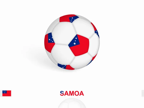 Balón Fútbol Con Bandera Samoa Equipo Deportivo Fútbol — Archivo Imágenes Vectoriales