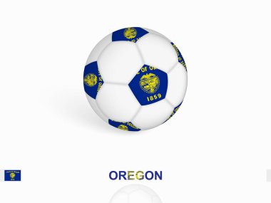 Oregon bayraklı futbol topu, futbol ekipmanları..