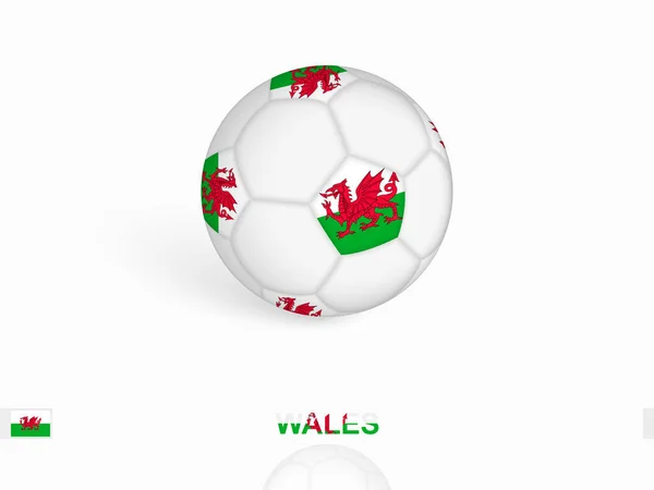 Ballon Football Avec Drapeau Pays Galles Équipement Sportif Football — Image vectorielle