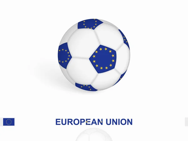 Balle Football Avec Drapeau Union Européenne Équipement Sportif Football — Image vectorielle