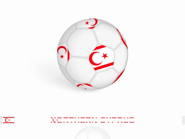 Bola Sepak Bola Dengan Bendera Siprus Utara Peralatan Olahraga Sepak - Stok Vektor