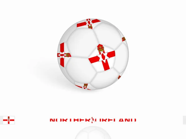 Ballon Football Avec Drapeau Irlande Nord Équipement Sportif Football — Image vectorielle