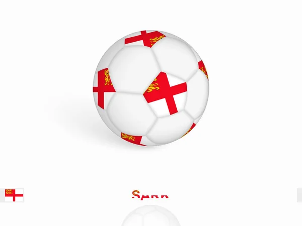 Ballon Football Avec Drapeau Sark Équipement Sportif Football — Image vectorielle
