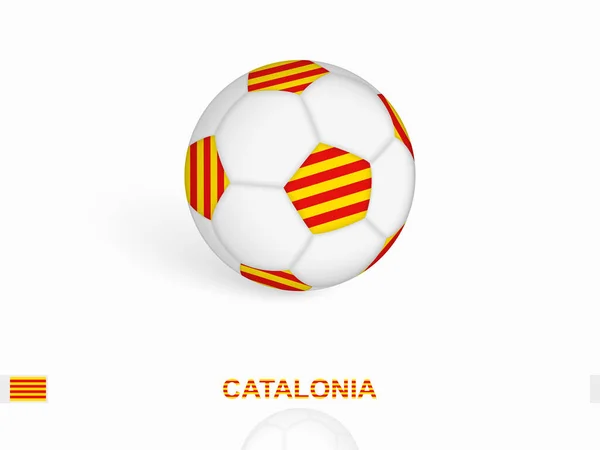 Soccer Ball Catalonia Flag Football Sport Equipment — Stock Vector