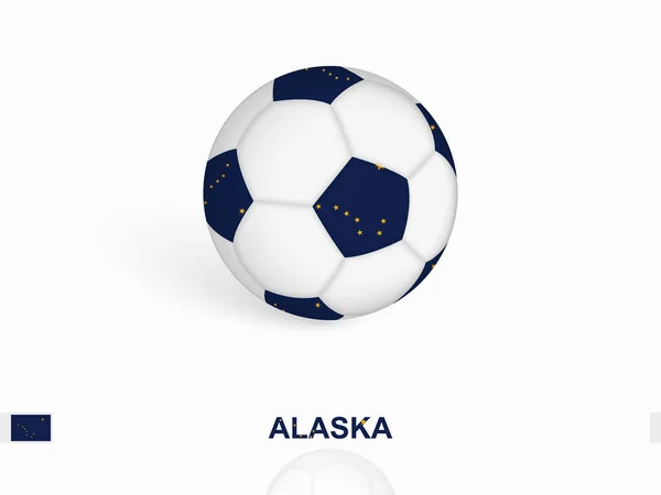 Ballon Football Avec Drapeau Alaska Équipement Sport Football — Image vectorielle