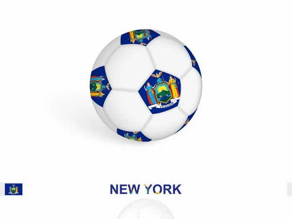 Voetbal Met Vlag Van New York Voetbaluitrusting — Stockvector