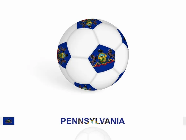 Bola Futebol Com Bandeira Pensilvânia Equipamento Desportivo Futebol — Vetor de Stock