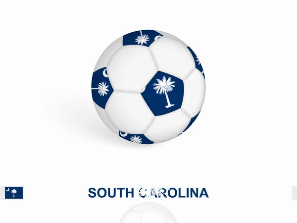 Voetbal Met Vlag Van South Carolina Voetbaluitrusting — Stockvector
