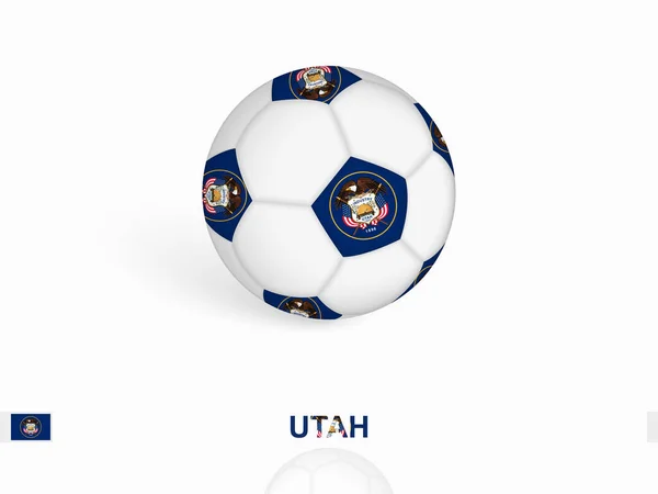 Balón Fútbol Con Bandera Utah Equipo Deportivo Fútbol — Vector de stock