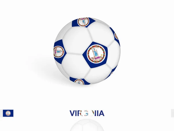 Ballon Football Avec Drapeau Virginie Équipement Sportif Football — Image vectorielle