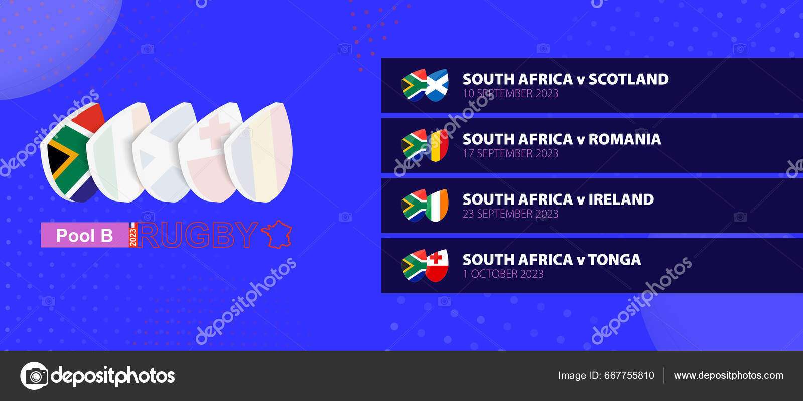 South Africa Rugby National Team Schedule Matches Group Stage