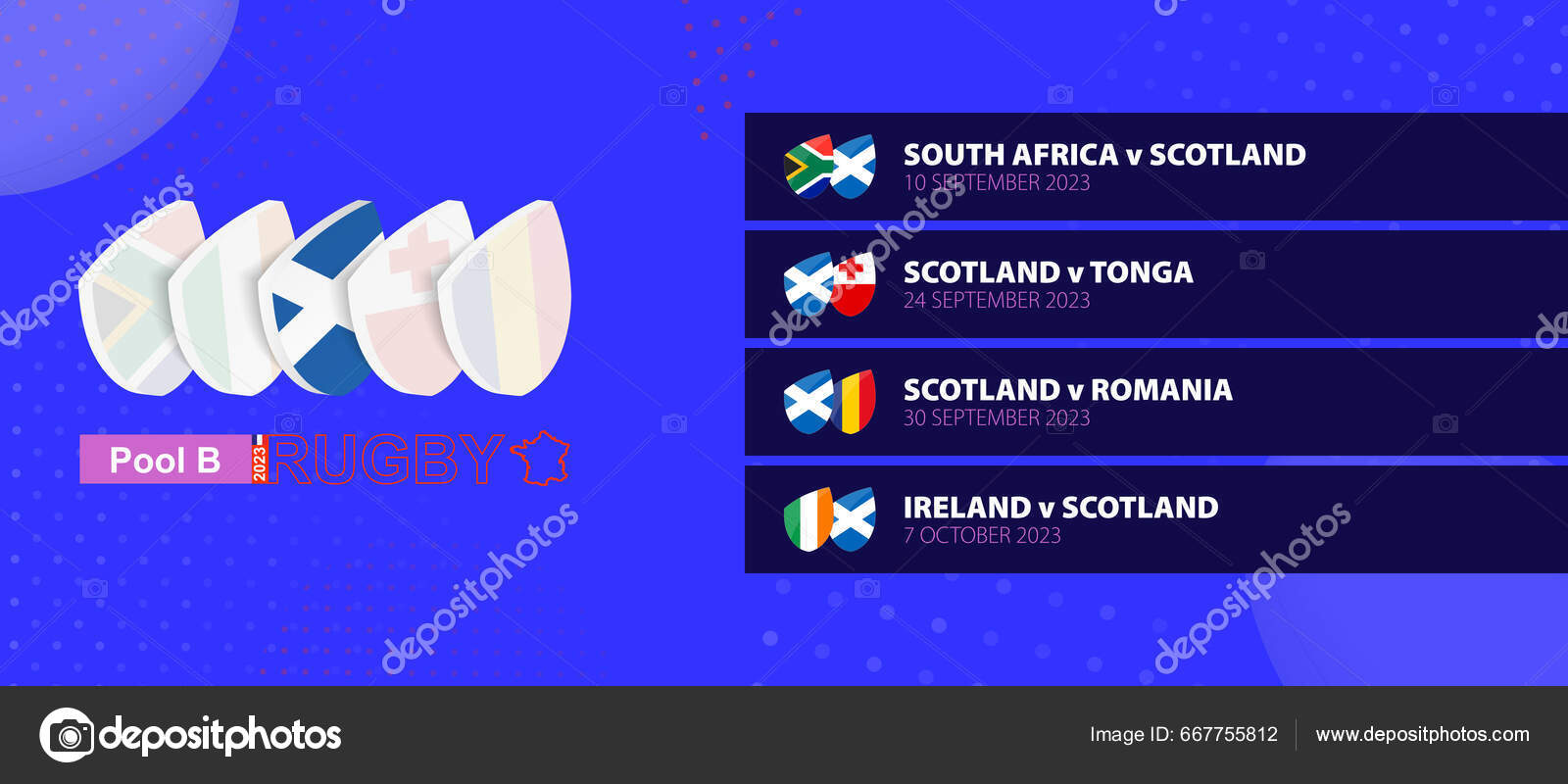 Scotland Rugby National Team Schedule Matches Group Stage International
