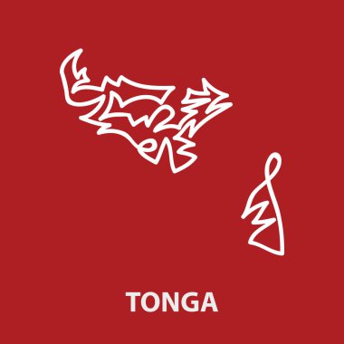 Ragbi turnuvası için Tonga 'nın soyut vuruş haritası.
