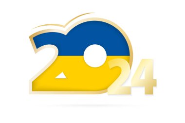 Yıl 2024 Ukrayna Bayrağı desenli.