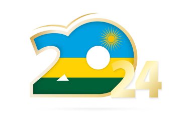 Yıl 2024 Rwanda Bayrağı desenli.