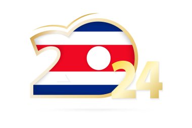 Yıl 2024 Kosta Rika Bayrağı desenli.