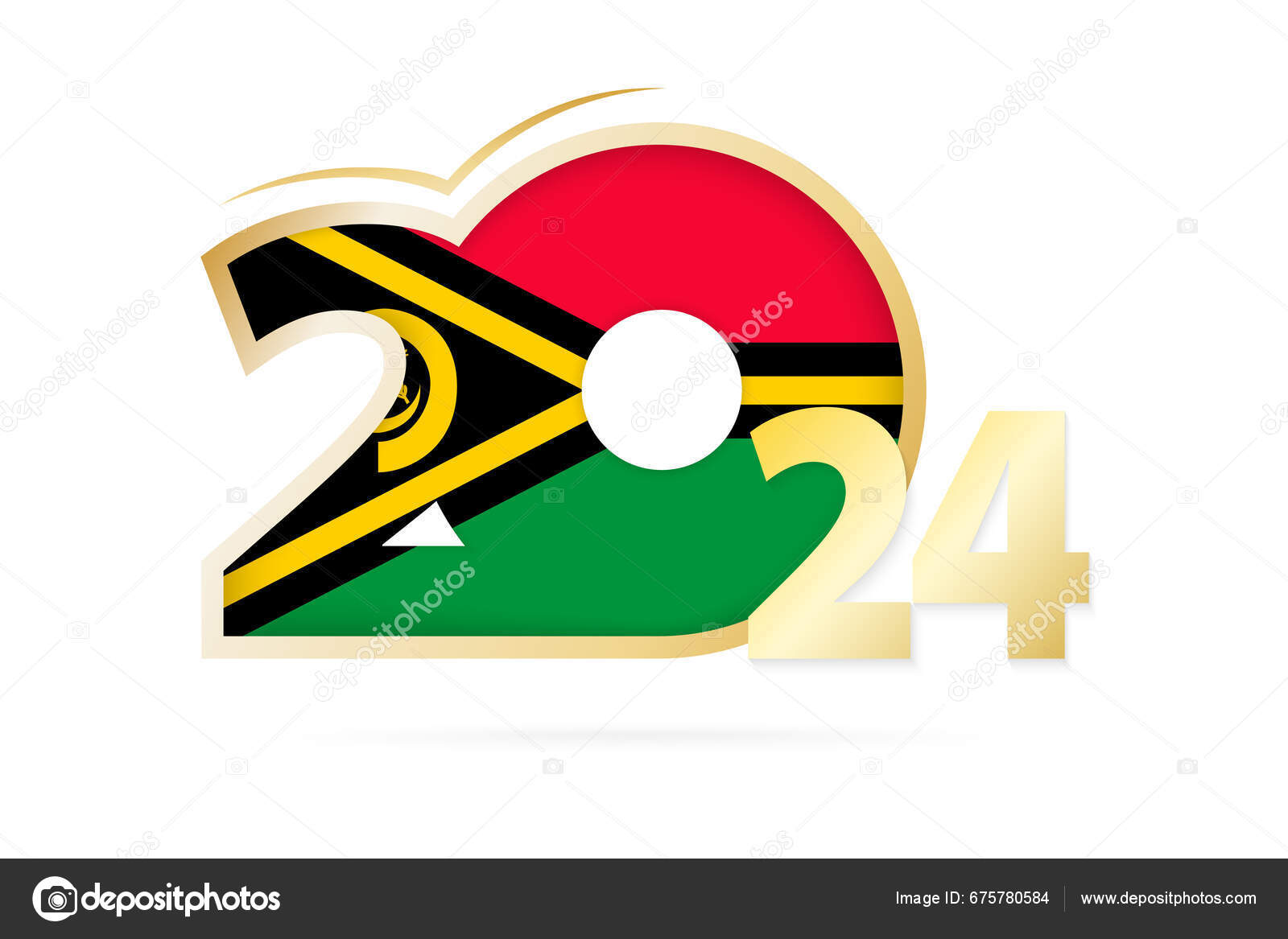 Year 2024 Vanuatu Flag Pattern Stock Vector by ©boldg 675780584