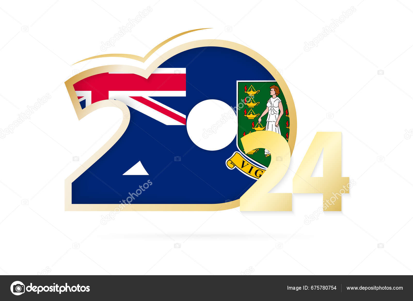 Year 2024 British Virgin Islands Flag Pattern Stock Vector By Boldg   Depositphotos 675780754 Stock Illustration Year 2024 British Virgin Islands 