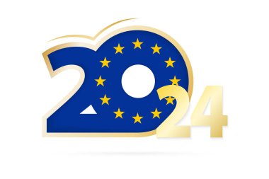 Yıl 2024 Avrupa Birliği Bayrağı desenli.