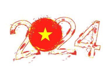 2024 yılında Vietnam bayrağıyla grunge stili.