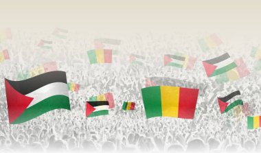 Filistin ve Mali, tezahürat yapan insanları selamlıyor..