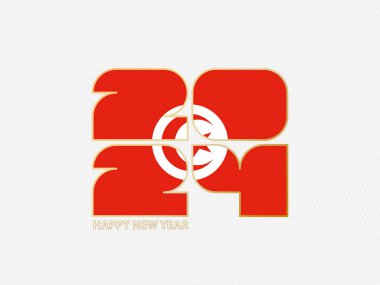 Tunus bayrağı taşıyan soyut numaralar 2024.