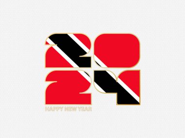 Trinidad ve Tobago bayrağıyla 2024 soyut numarası.