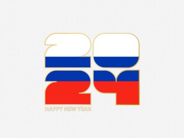 Rusya bayrağı taşıyan soyut numaralar 2024.