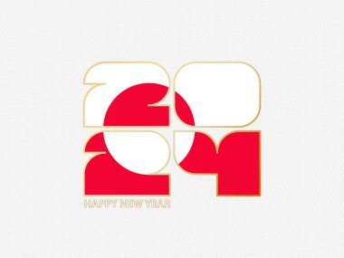 Grönland bayrağı taşıyan soyut numaralar 2024.