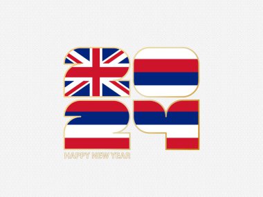 Hawaii bayrağı taşıyan soyut numaralar 2024.