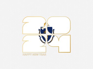 Massachusetts bayrağı taşıyan soyut numaralar 2024.