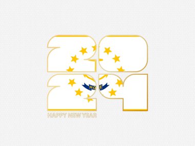 Rhode Island bayrağı taşıyan soyut numara 2024.