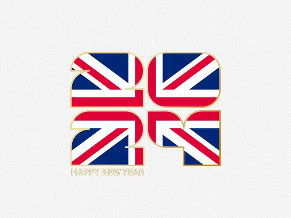 Birleşik Krallık bayrağı taşıyan soyut numaralar 2024.