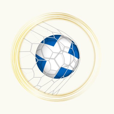İskoçya gol golü, soyut futbol sembolü futbol kalesinde İskoçya topunun resmedilmesi.