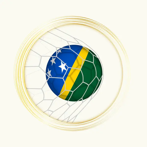 Solomon Adaları gol golü atıyor, Solomon Adaları futbol topunun resmedildiği soyut futbol sembolü..