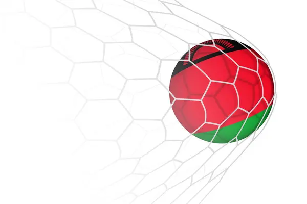 Malawi Zászló Focilabda Hálóban Jogdíjmentes Stock Illusztrációk