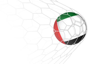 Birleşik Arap Emirlikleri bayraklı futbol topu ağda.