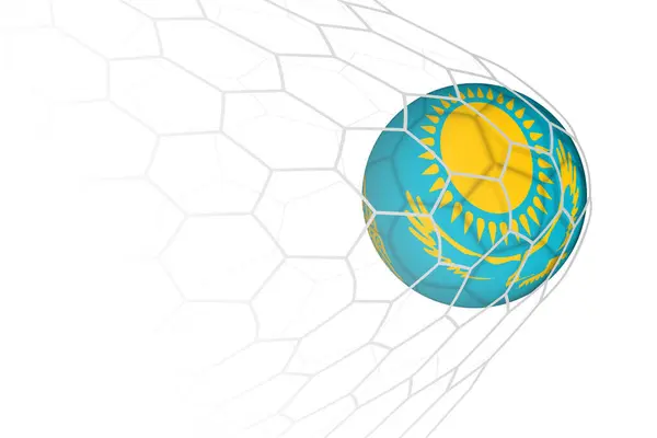 Kazakhstan Flag Soccer Ball Net — Stock Vector