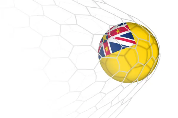 Niue Bola Futebol Bandeira Rede Gráficos Vetores