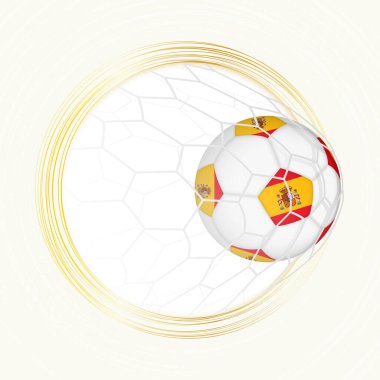 İspanya 'nın gol attığı İspanya bayrağıyla futbol sembolü..