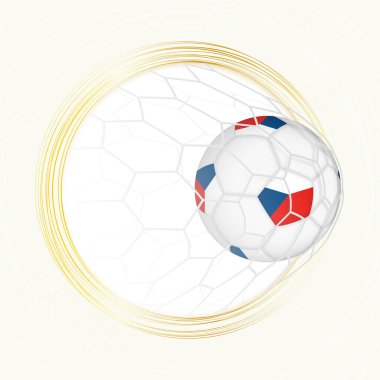 Çek Cumhuriyeti 'nin golünü atan Çek Cumhuriyeti bayrağıyla futbol topunun simgesi..